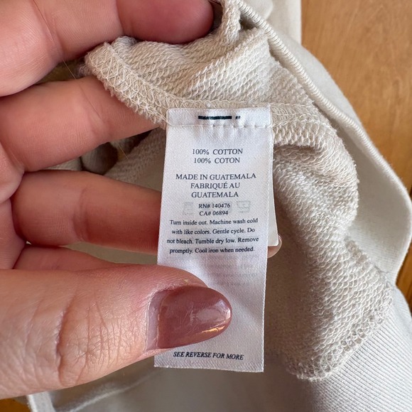 Faherty Sweatshirt Womens Small Cream Big Sky Country Graphic Crew Neck Cotton - Picture 5 of 9